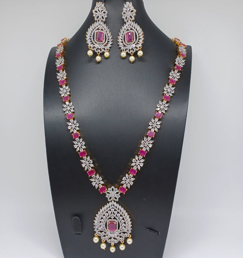 Showroom of 925 sterling silver green diamonds necklace set | Jewelxy -  220885